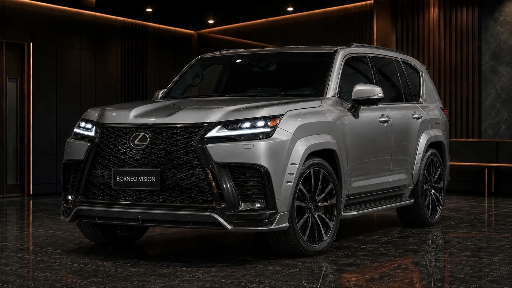 Black Label Complete Widebody +50 — Lexus LX600/700h F SPORT — front three-quarter