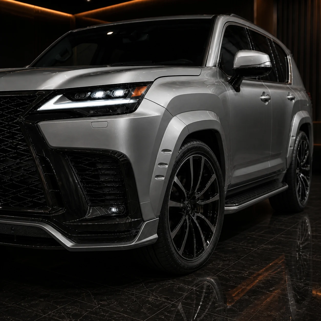 Black Label Complete Widebody +50 — Lexus LX600/700h F SPORT — front aero detail
