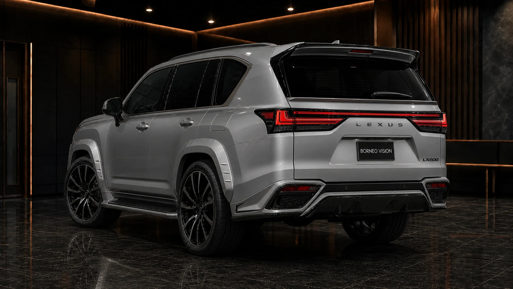 Black Label Complete Widebody +50 — Lexus LX600/700h F SPORT — rear three-quarter