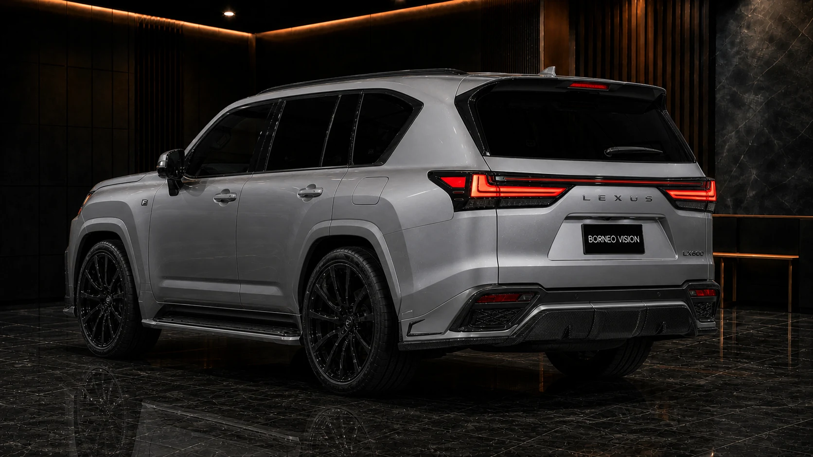 Black Label Recommended Front/Rear — Lexus LX600/700h F SPORT — rear three-quarter