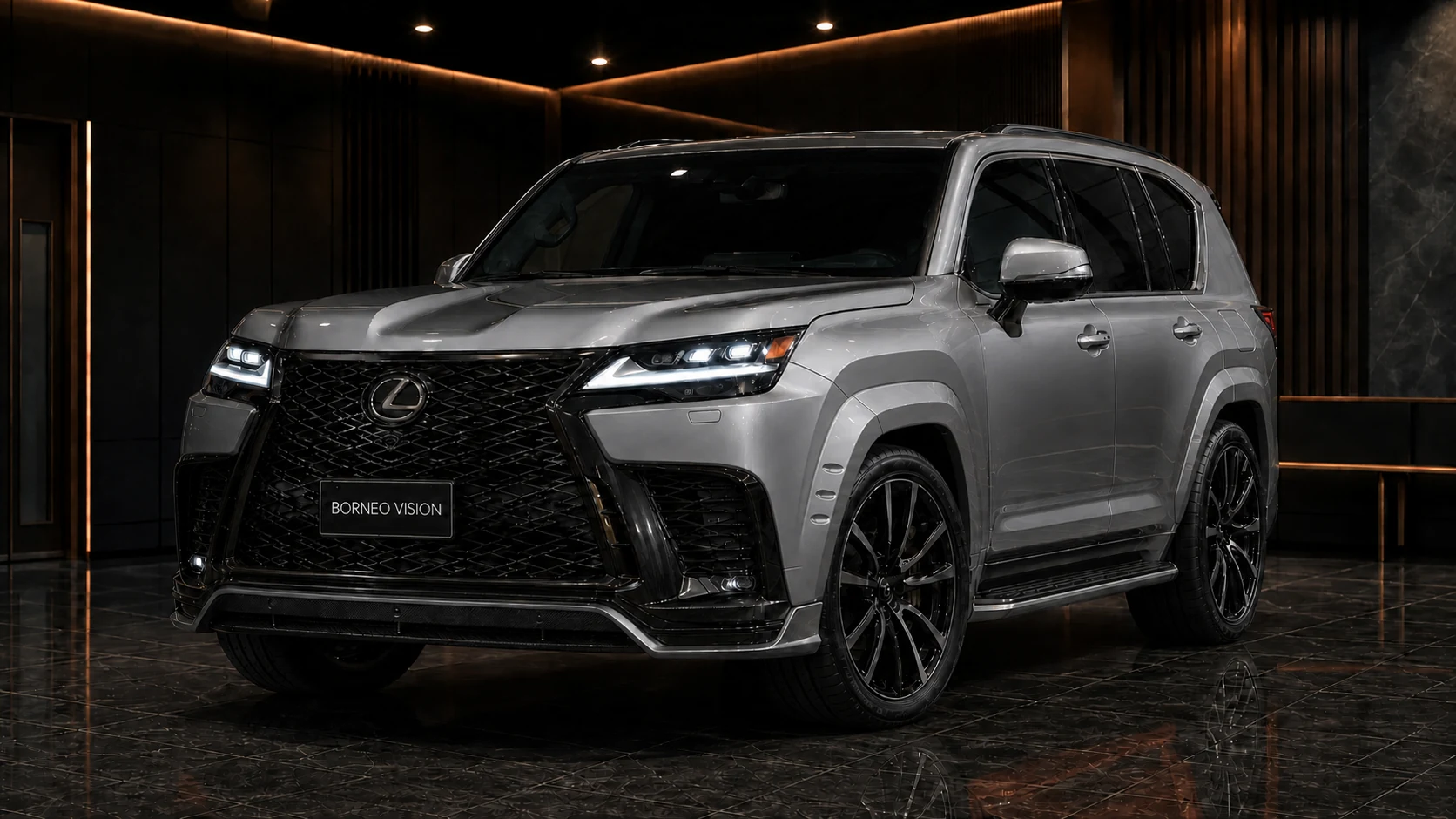 Black Label Refined Widebody +30 — Lexus LX600/700h F SPORT — front three-quarter