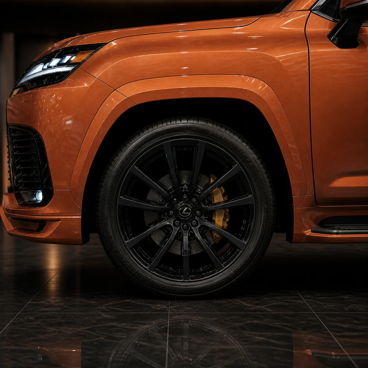 Black Label Recommended Front/Rear — Lexus LX600/700h Standard/Executive — wheel and side detail