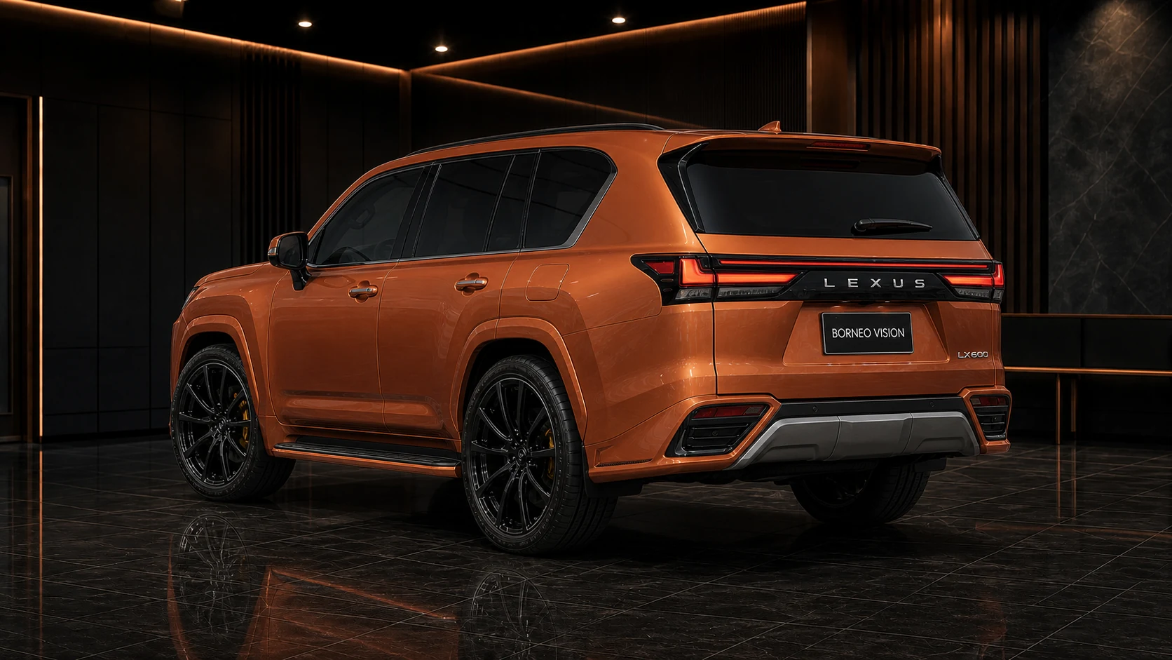 Black Label Recommended Front/Rear — Lexus LX600/700h Standard/Executive — rear three-quarter