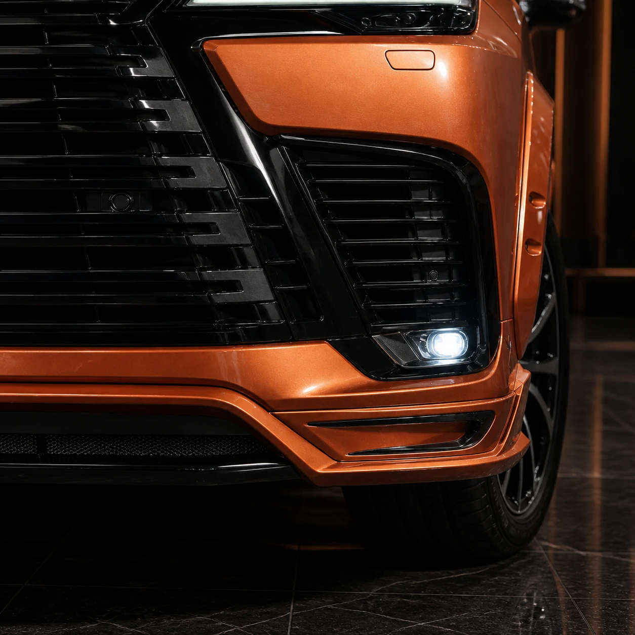 Black Label Refined Widebody +30 — Lexus LX600/700h Standard/Executive — front aero detail
