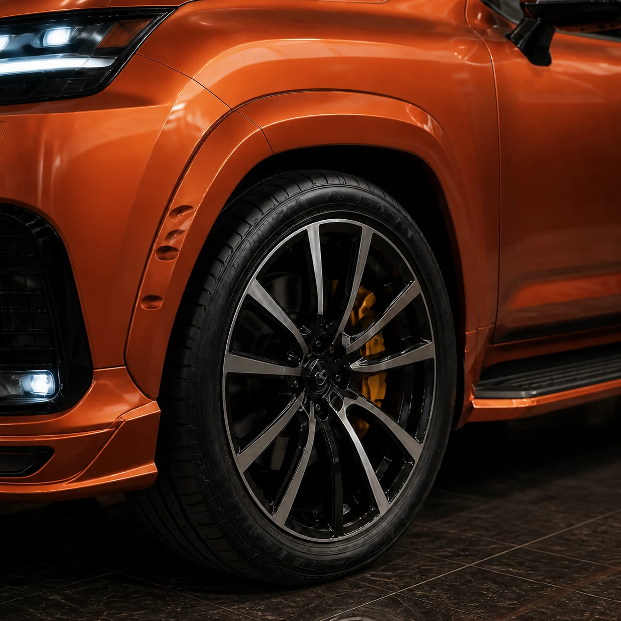 Black Label Refined Widebody +30 — Lexus LX600/700h Standard/Executive — wheel and side detail