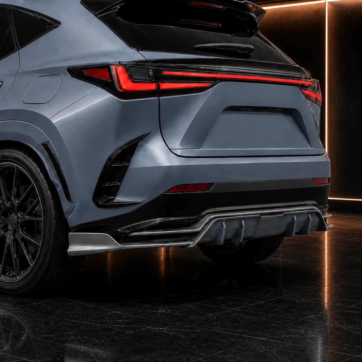 Lexus NX F SPORT rear diffuser and bumper garnish AI concept detail