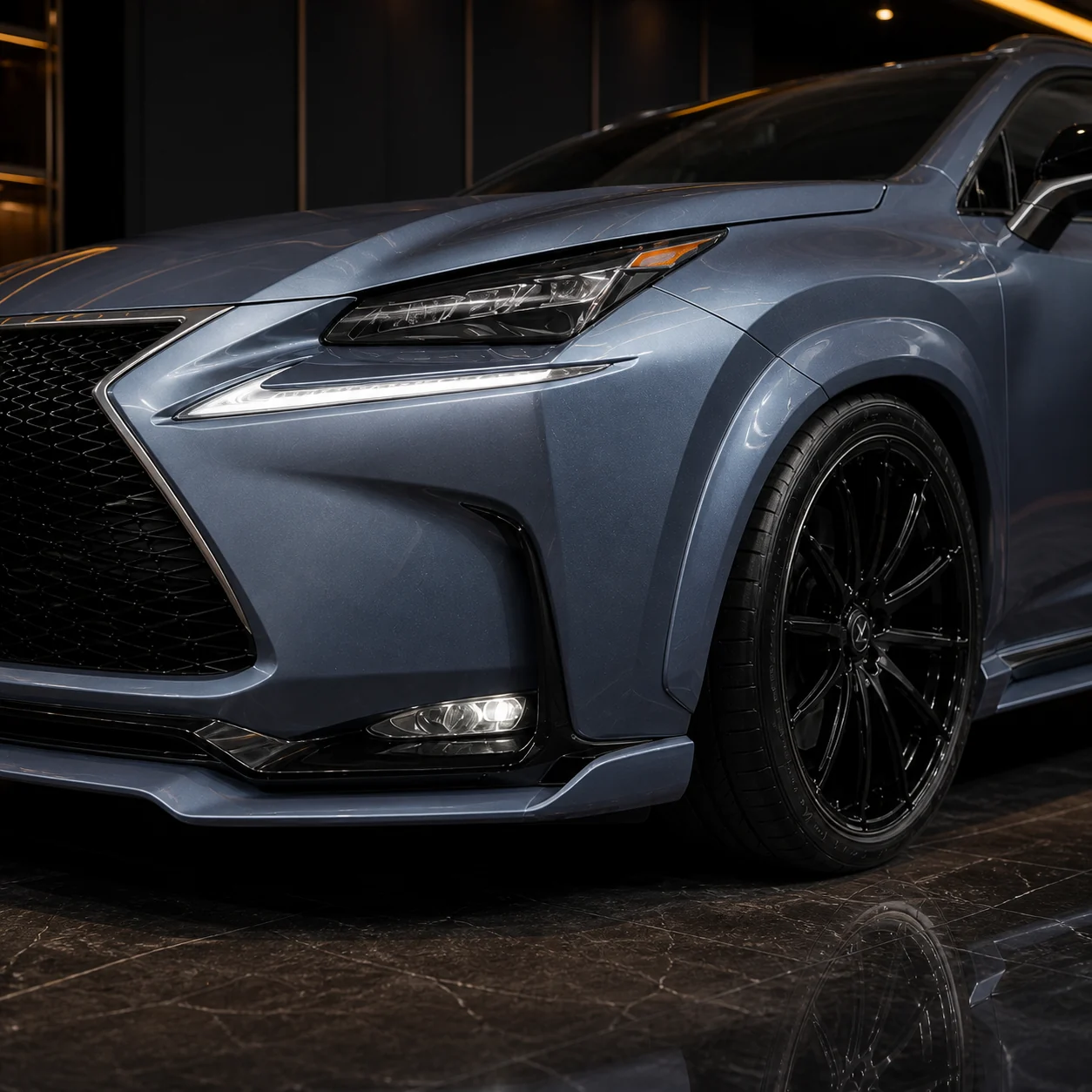 Lexus NX200t F SPORT front under and 35 mm front arch without LED garnish AI concept detail