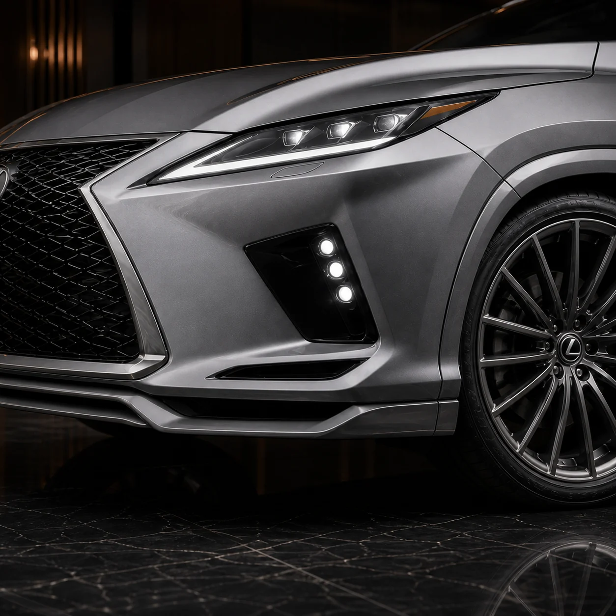 Lexus RX300 F SPORT front under and six-lamp garnish AI concept detail
