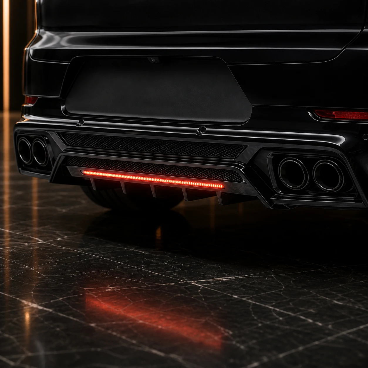 Sport Aero Black Edition — Porsche Cayenne Coupé 9YA (2019–2022) — rear aero detail