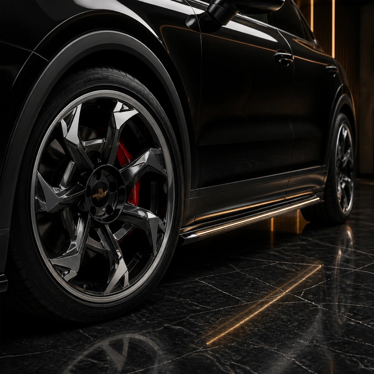 Sport Aero Black Edition — Porsche Cayenne Coupé 9YA (2019–2022) — wheel and side detail