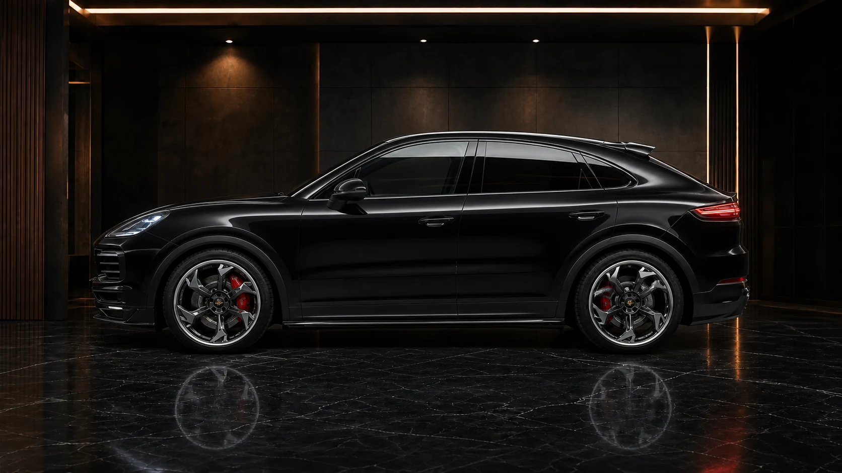 Sport Aero Black Edition — Porsche Cayenne Coupé 9YA (2019–2022) — side profile
