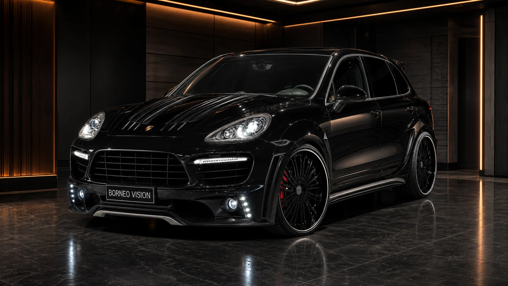 Sport Aero Black Edition — Porsche Cayenne 958 (2010–2014) — front three-quarter