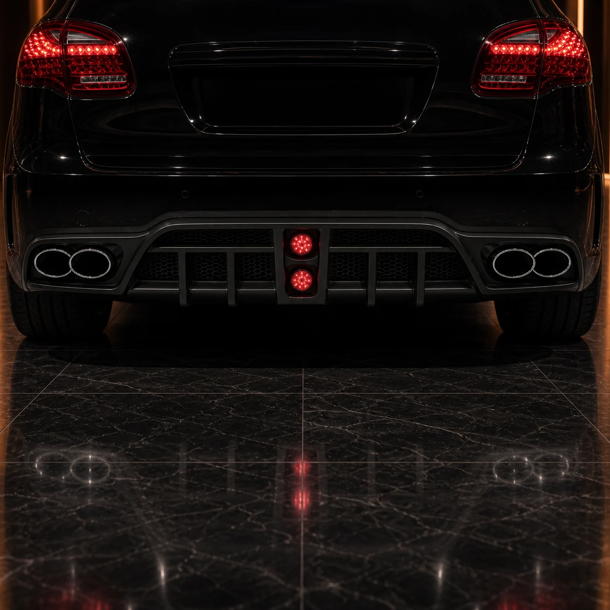 Sport Aero Black Edition — Porsche Cayenne 958 (2010–2014) — rear aero detail