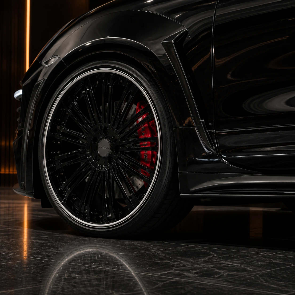 Sport Aero Black Edition — Porsche Cayenne 958 (2010–2014) — wheel and side detail