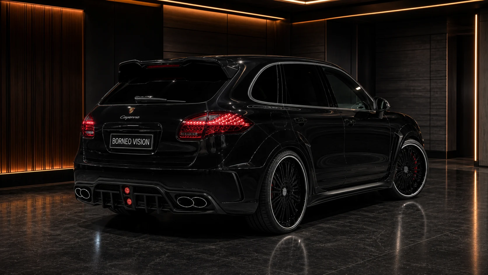 Sport Aero Black Edition — Porsche Cayenne 958 (2010–2014) — rear three-quarter