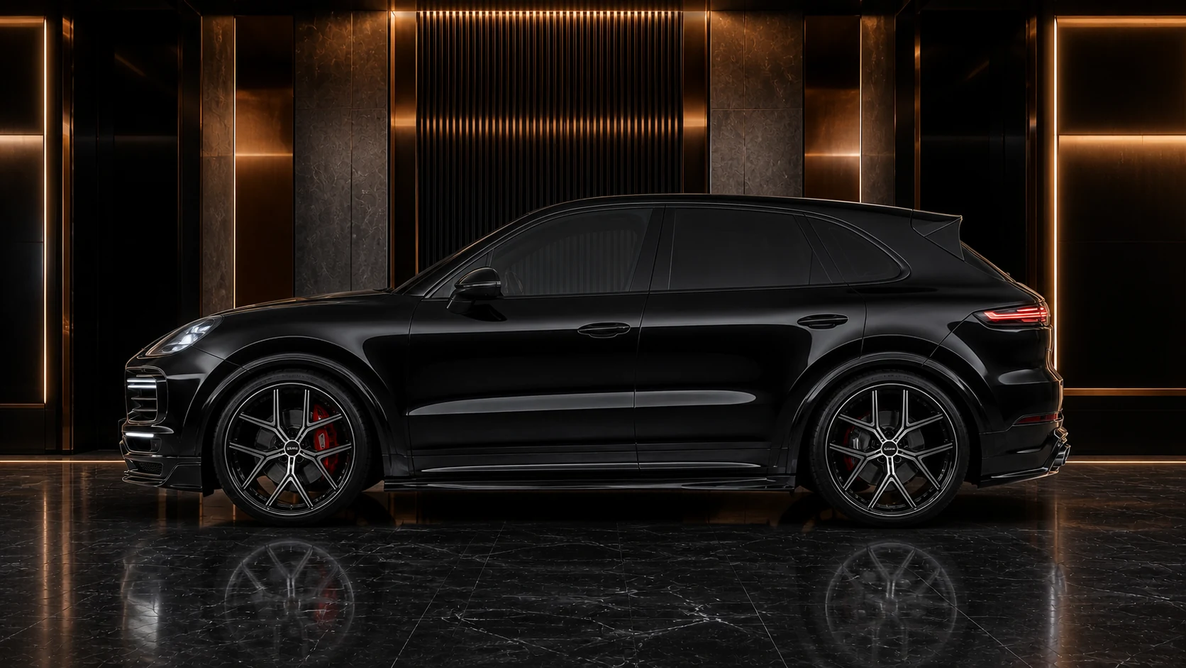 Sport Aero Black Edition — Porsche Cayenne 9YA (2018–2022) — side profile