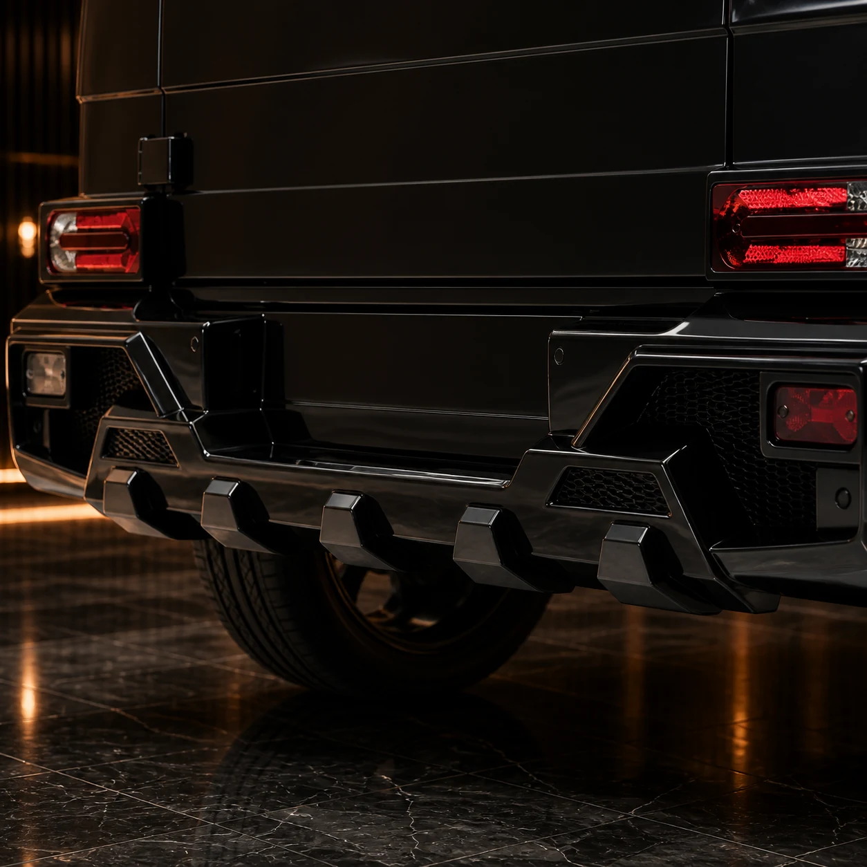 Sport Aero Black Edition — Mercedes-Benz G-Class W463 G55/G550/G500/G350 (1991–2015) — rear aero detail
