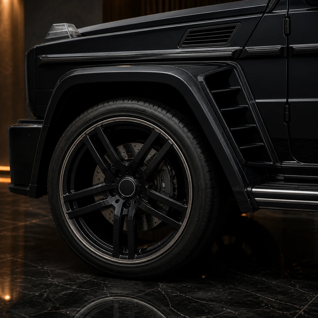 Sport Aero Black Edition — Mercedes-Benz G-Class W463 G55/G550/G500/G350 (1991–2015) — wheel and side detail