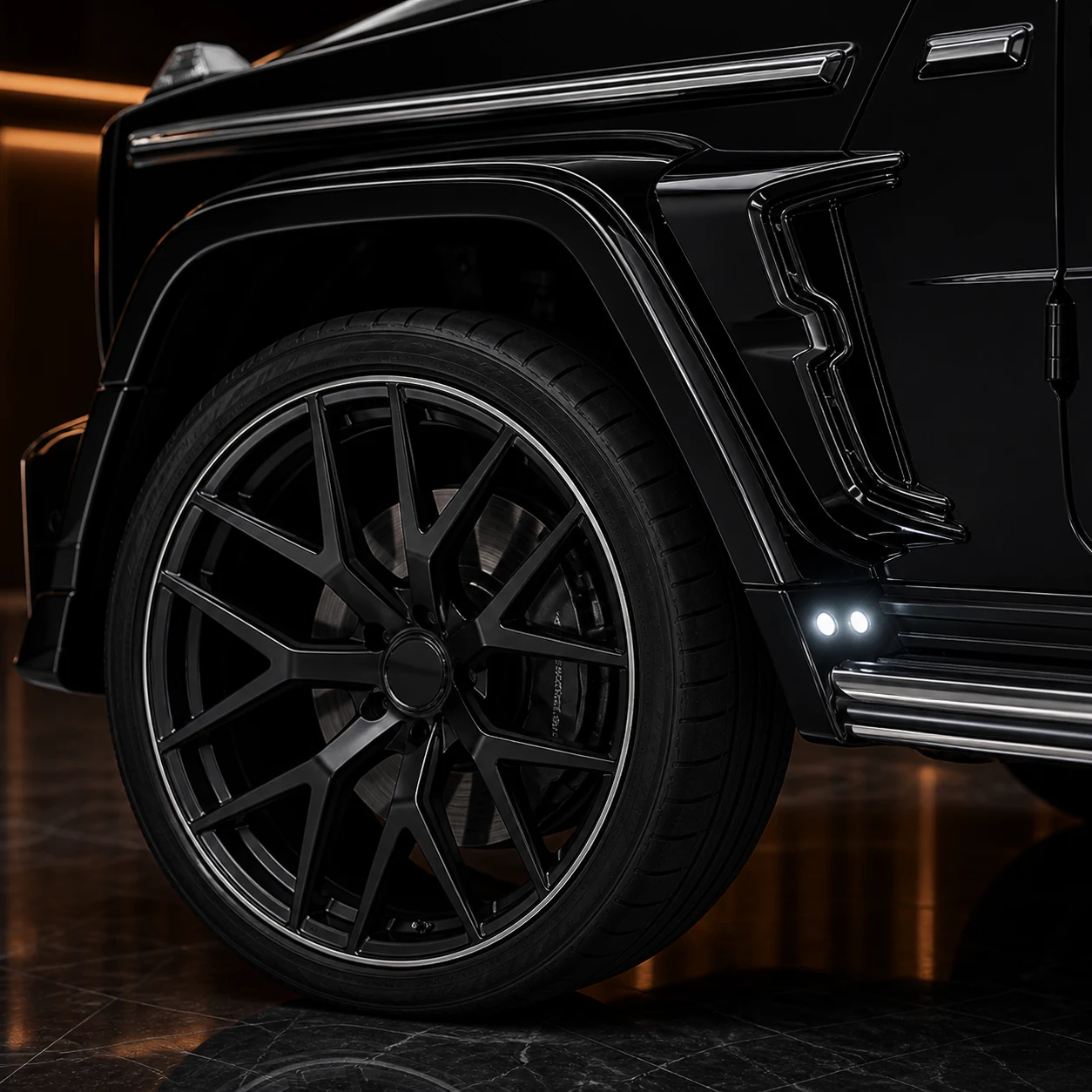Sport Aero — Mercedes-Benz G-Class G550/G400d/G350d AMG Line W463A (2018–2024) — wheel and side detail