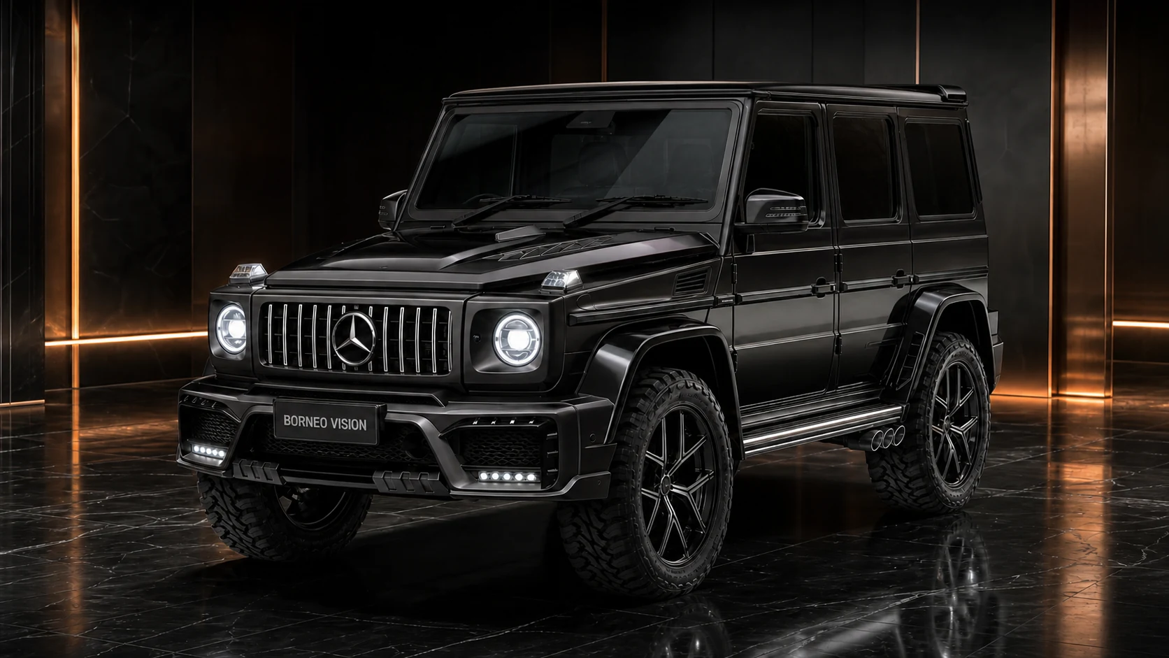 Sport Aero Black Edition — Mercedes-Benz G-Class W463 G63/G550/G350d (2016–2017) — front three-quarter