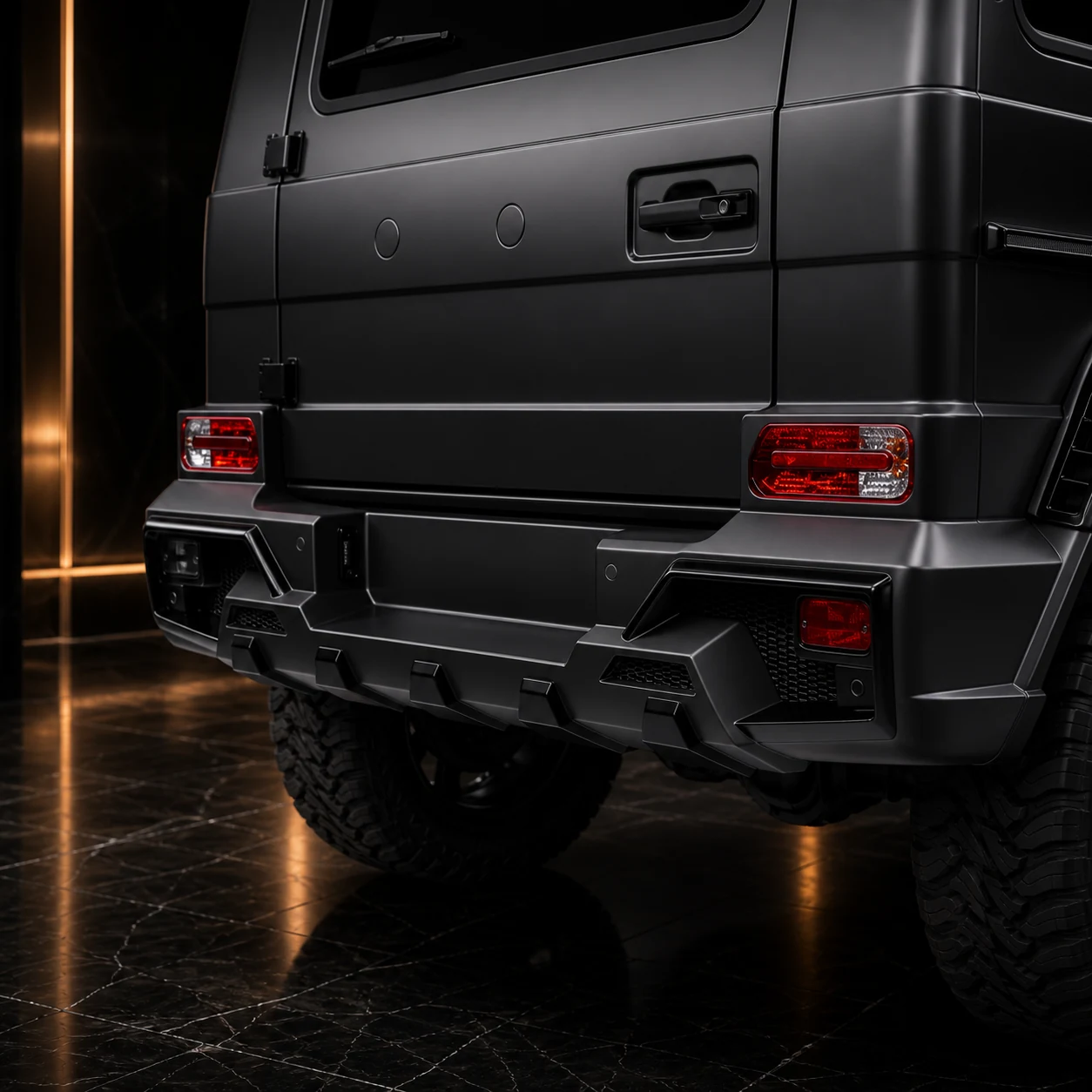Sport Aero Black Edition — Mercedes-Benz G-Class W463 G63/G550/G350d (2016–2017) — rear aero detail