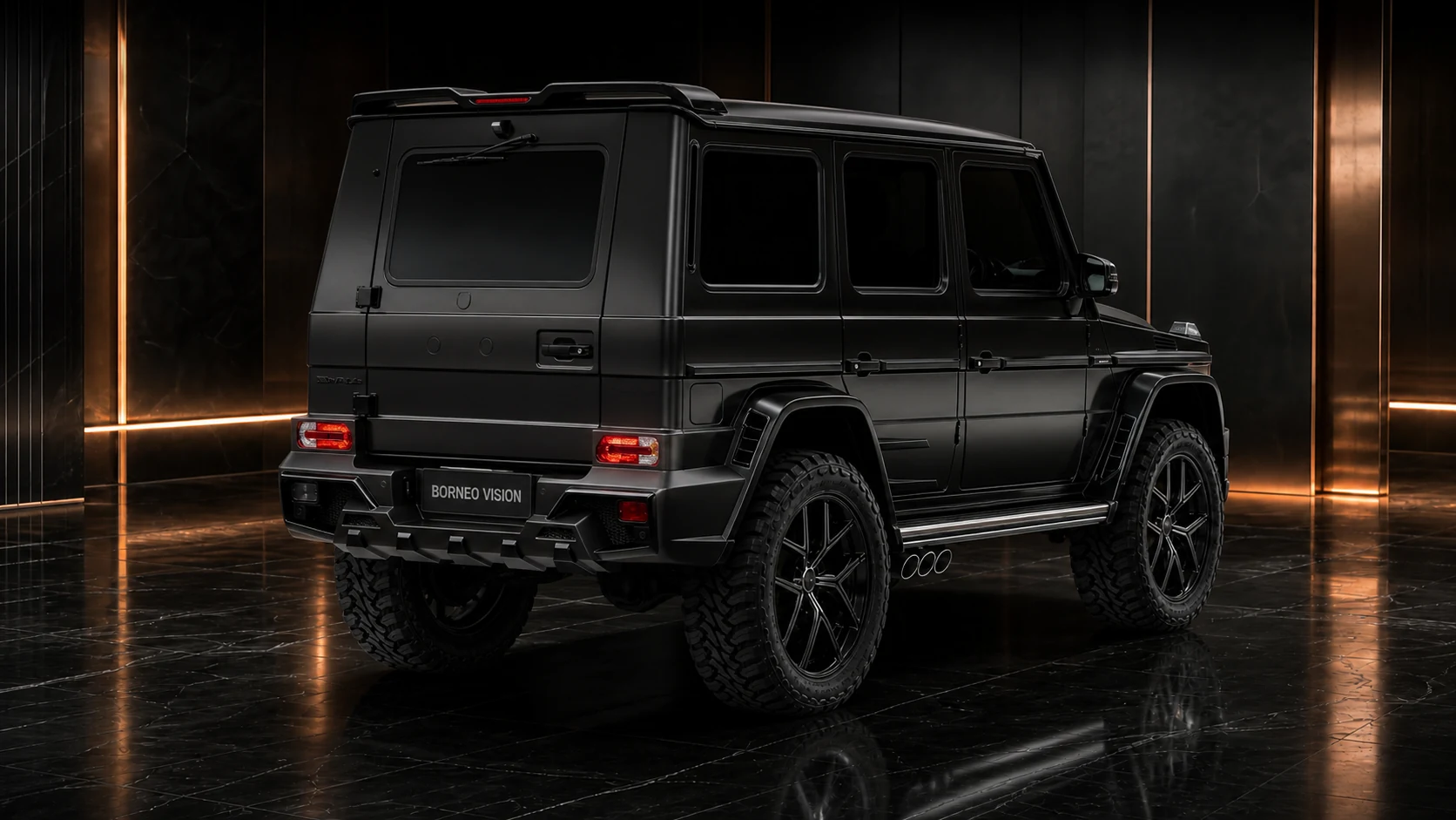 Sport Aero Black Edition — Mercedes-Benz G-Class W463 G63/G550/G350d (2016–2017) — rear three-quarter