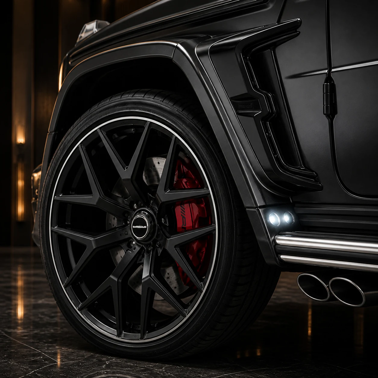 Sport Aero — Mercedes-AMG G 63 W463A (2018–2024) — wheel and side detail