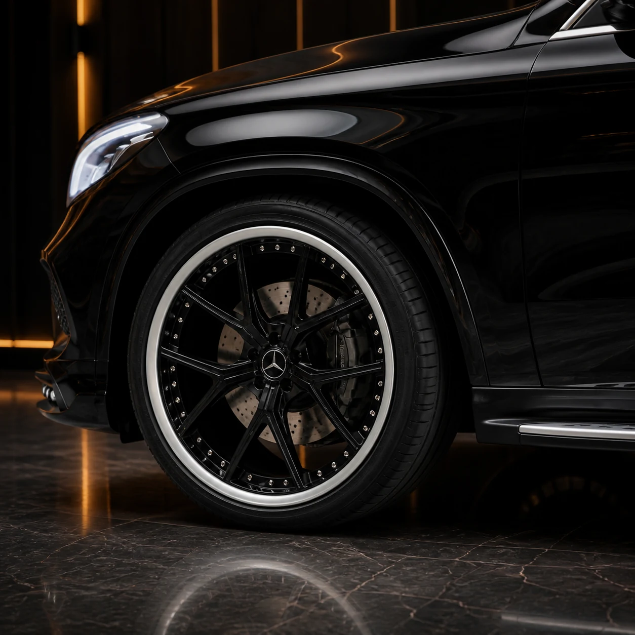 Sport Aero — Mercedes-Benz GLE-Class Coupe C292 AMG Line (2016–2019) — wheel and side detail