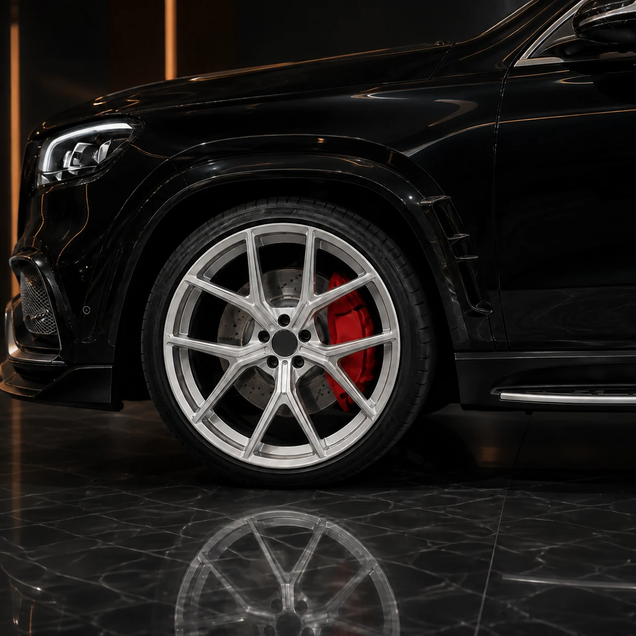 Sport Aero Black Edition — Mercedes-Benz GLS-Class X167 AMG Line Pre-Facelift (2020–2023) — wheel and side detail