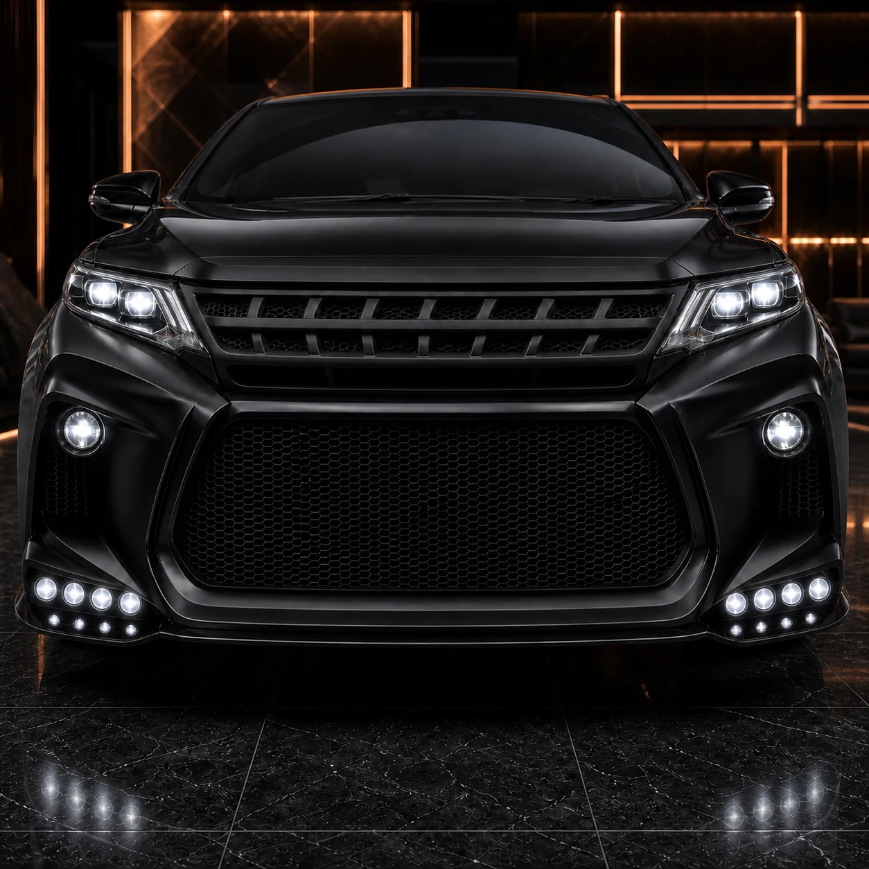 Sport Aero Black Edition — Toyota Harrier 60 (2013–2017) — front aero detail