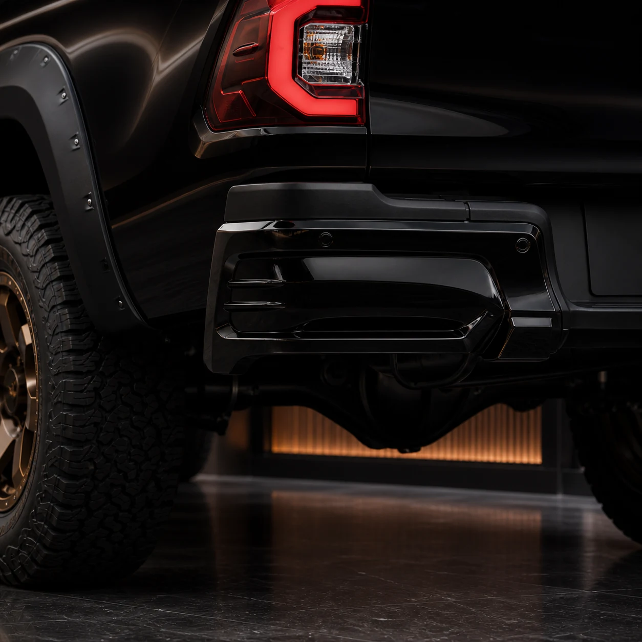 Sport Aero Black Edition Bumper Type — Toyota Hilux GUN125 (2020+) — rear aero detail