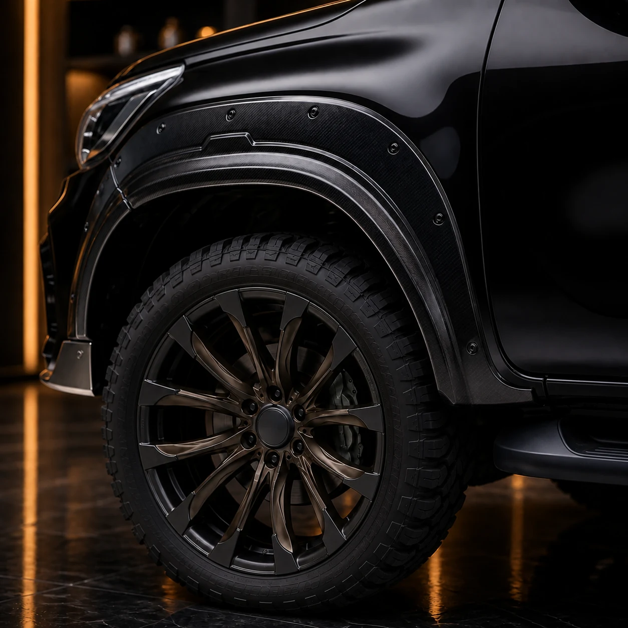 Sport Aero Black Edition — Toyota Hilux GUN125 (2017–2020) — wheel and side detail