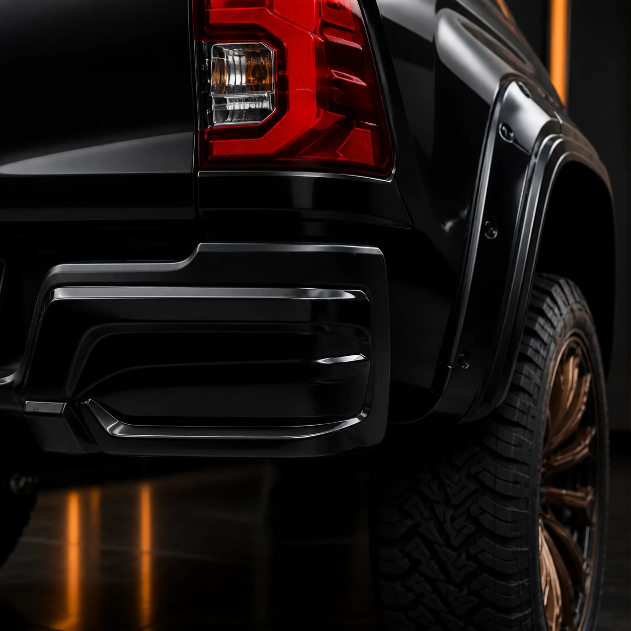 Sport Aero Black Edition Half Type — Toyota Hilux GUN125 (2020+) — rear aero detail