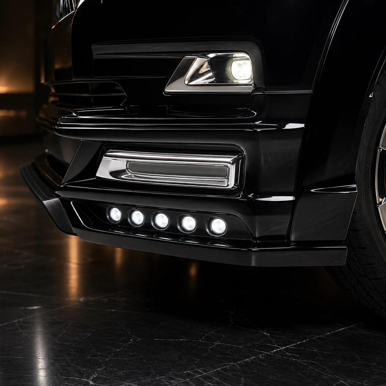 Sport Aero Black Edition — Toyota Land Cruiser Prado 150 (2017–2024) — front aero detail