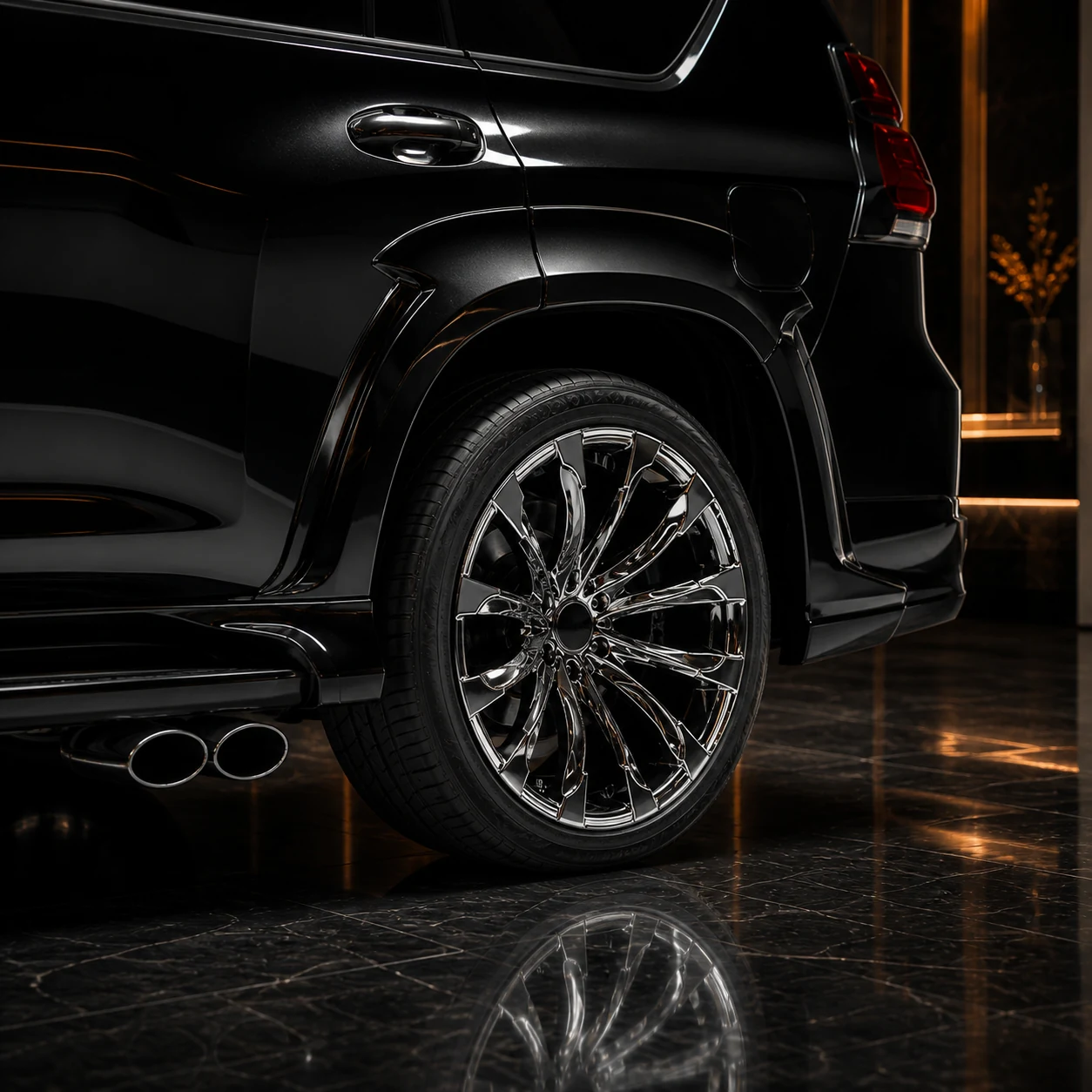 Sport Aero Black Edition — Toyota Land Cruiser Prado 150 (2017–2024) — wheel and side detail