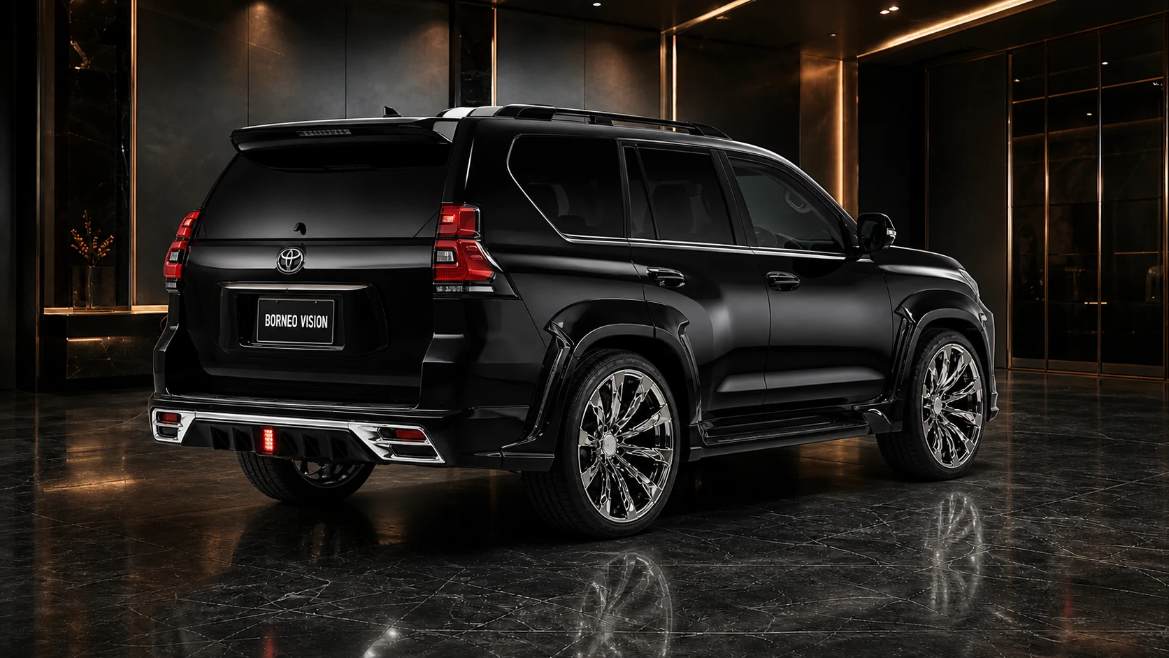 Sport Aero Black Edition — Toyota Land Cruiser Prado 150 (2017–2024) — rear three-quarter