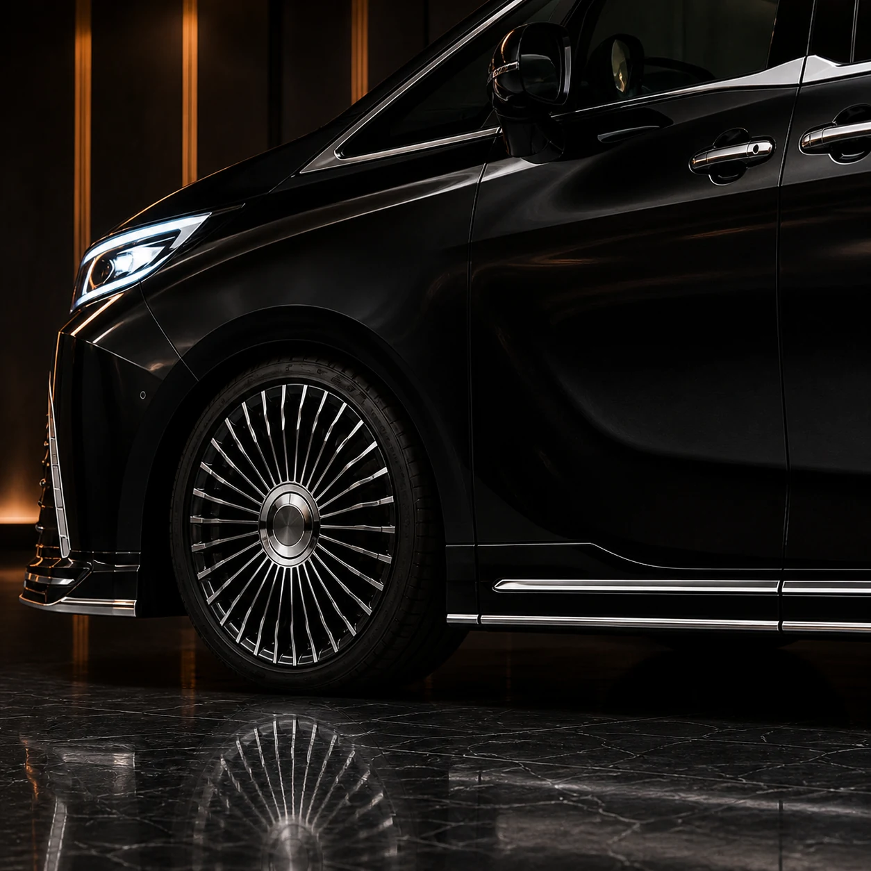 Sport Aero — Lexus LM500h (2023–present) — wheel and side detail