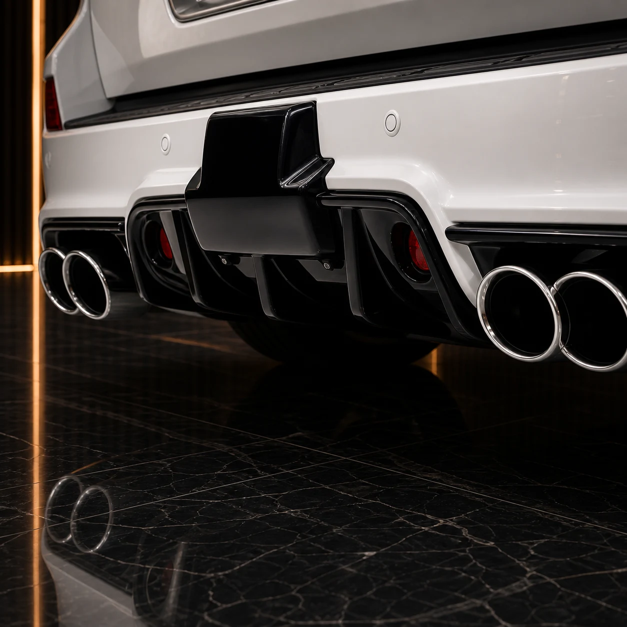 LX570 Sport Aero Black Edition 2008–2012 historical design reference — rear diffuser and exhaust detail