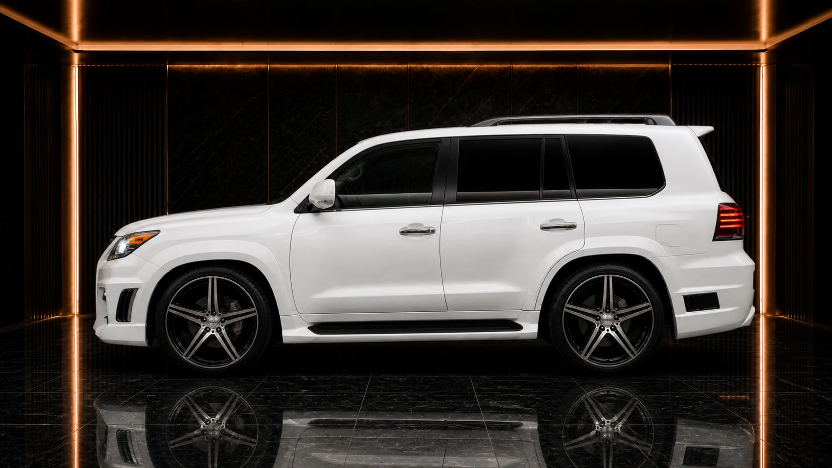 LX570 Sport Aero Black Edition 2008–2012 historical design reference — side profile