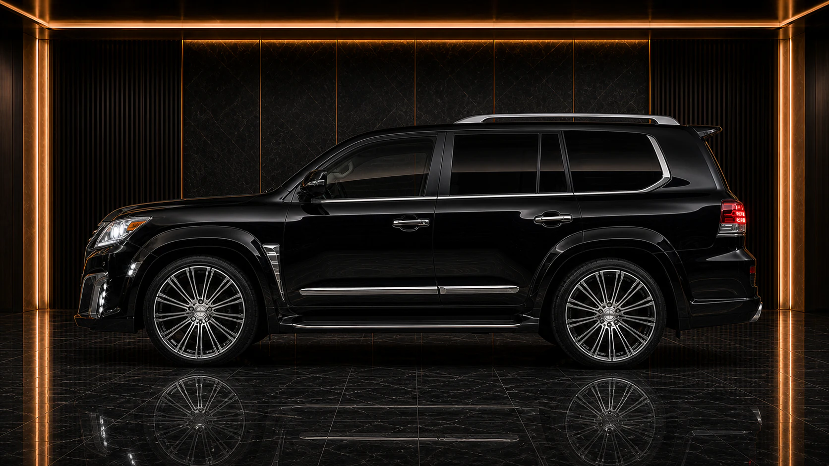 Obsidian Black 2012–2015 Lexus LX570 BV Sport Aero Black Edition side concept visual