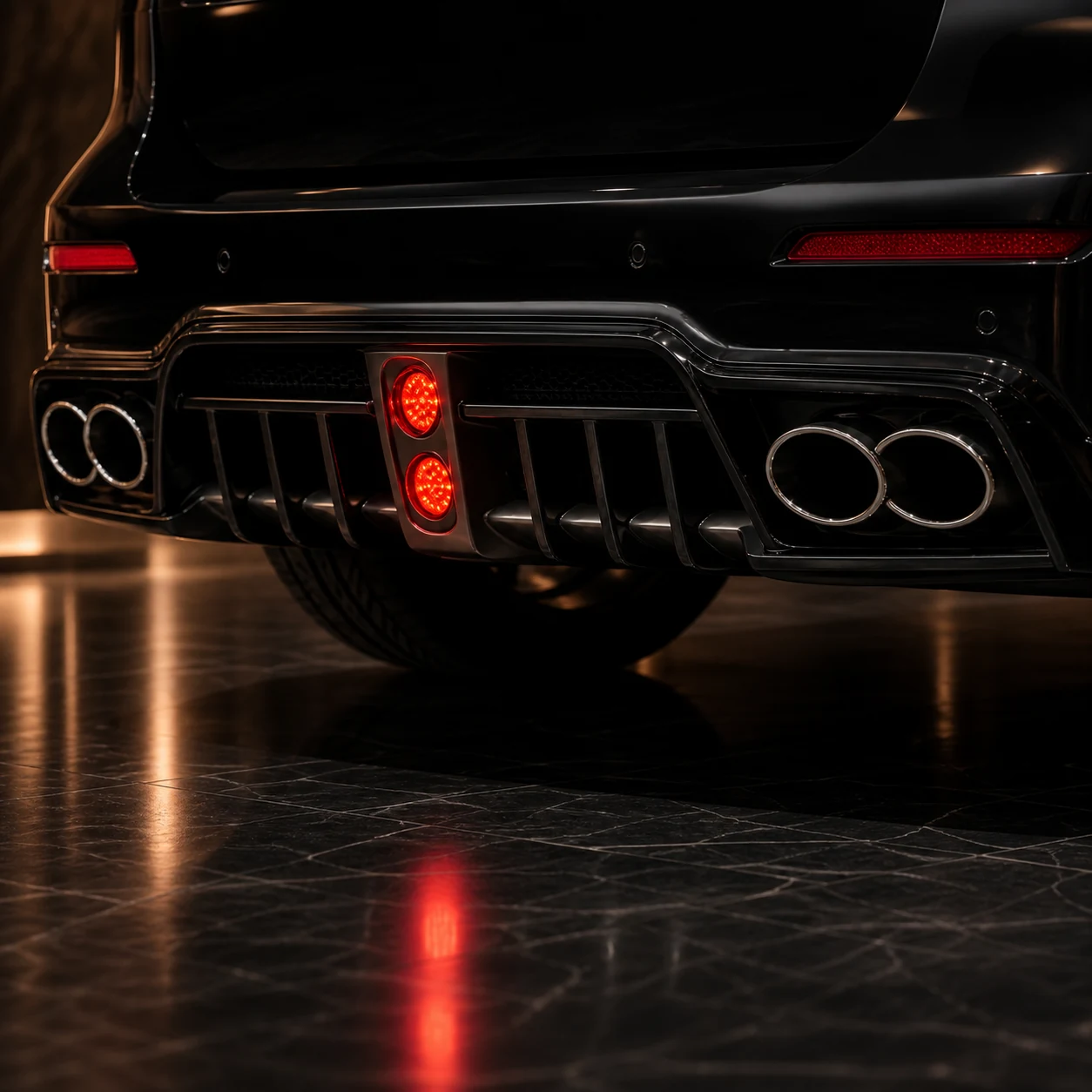 Historical Sport Aero Black Edition — Mercedes-Benz M-Class W166 (2012–2015) — rear aero detail