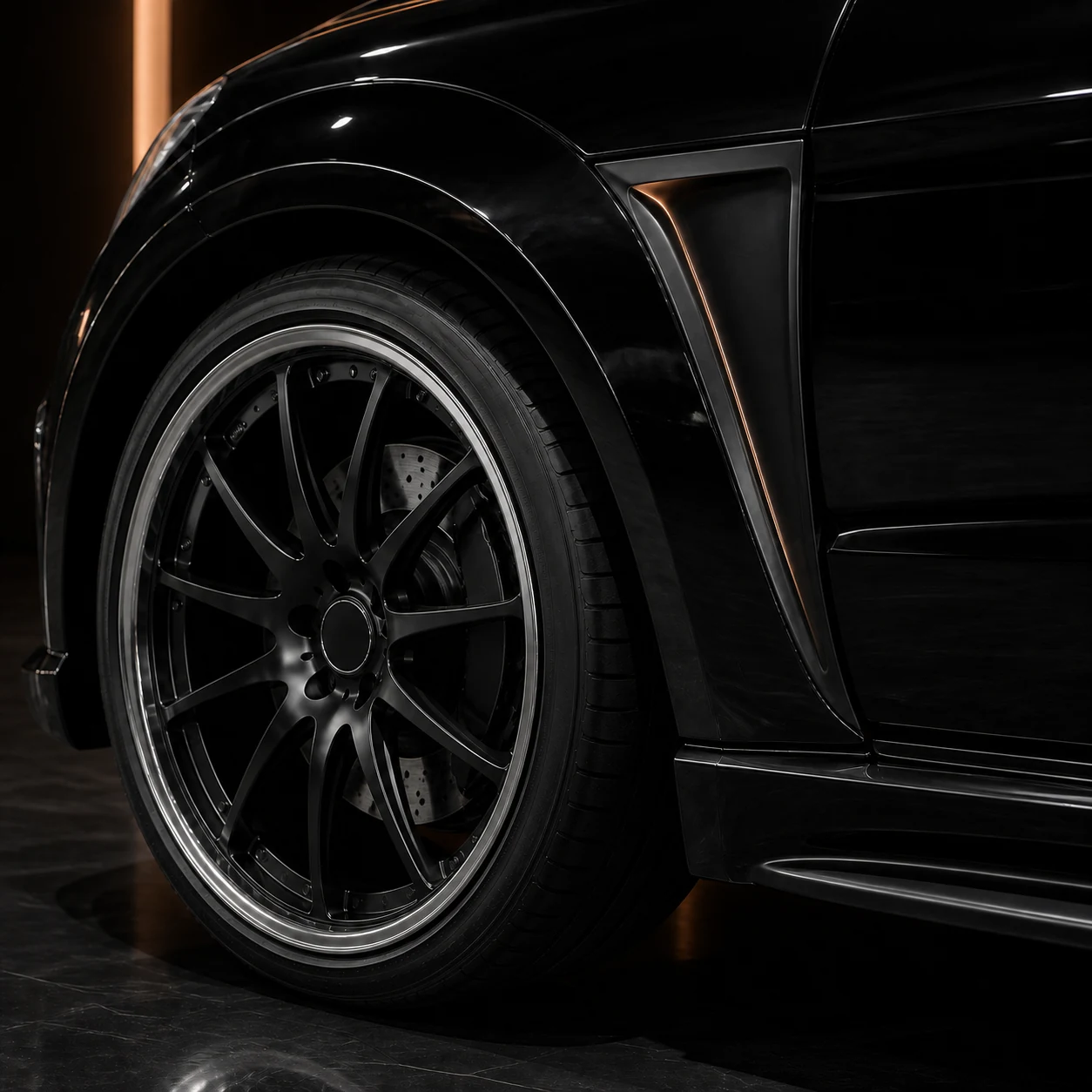Historical Sport Aero Black Edition — Mercedes-Benz M-Class W166 (2012–2015) — wheel and side detail