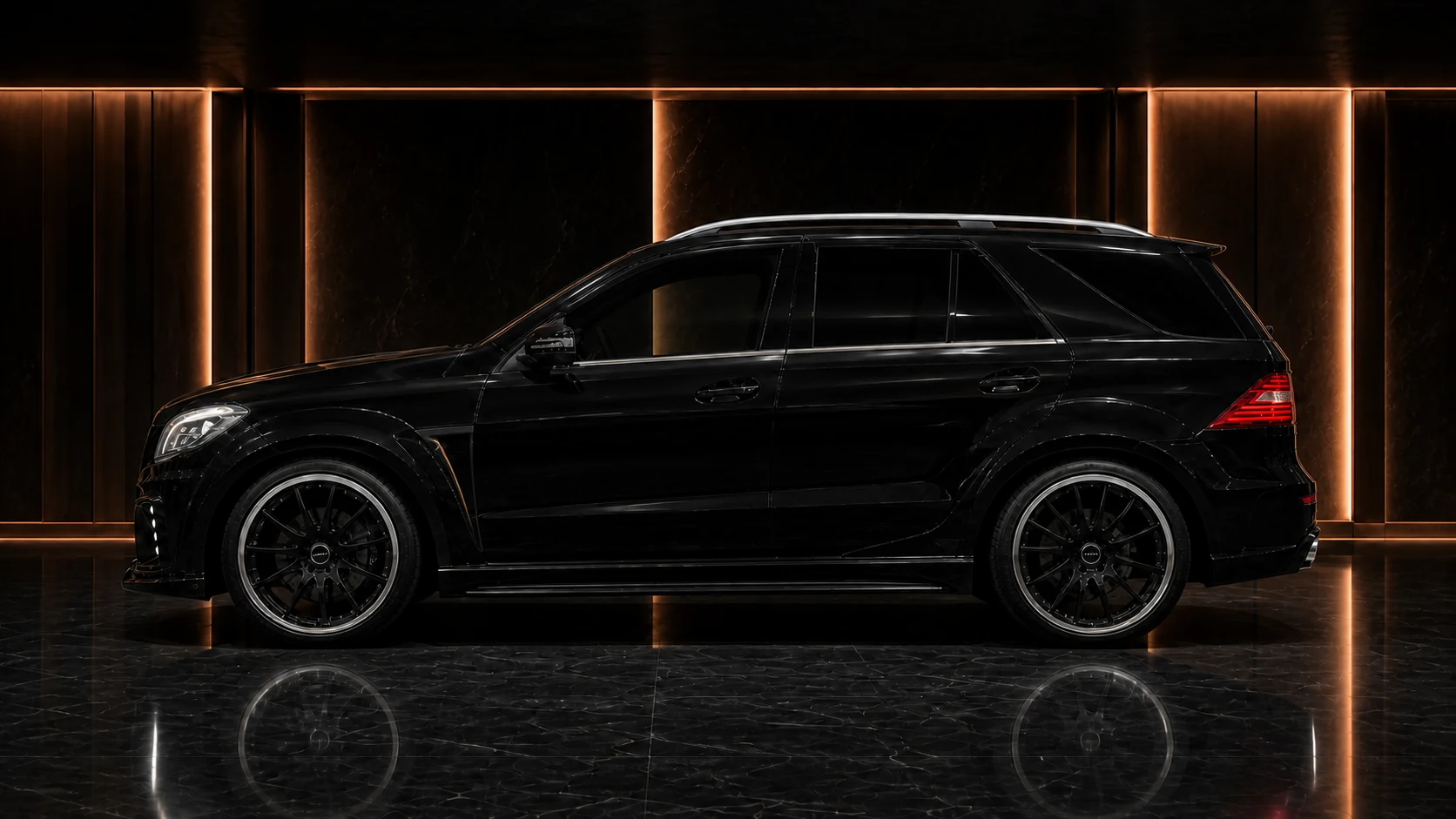 Historical Sport Aero Black Edition — Mercedes-Benz M-Class W166 (2012–2015) — side profile