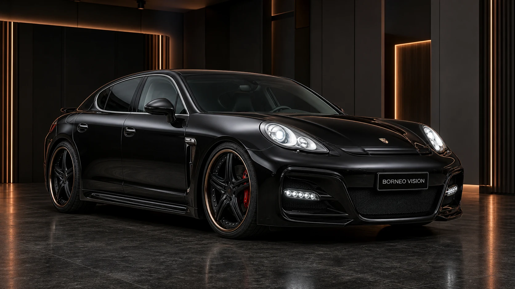 Sport Aero Black Edition 997 LED — Porsche Panamera 970 (2009–2014) — front three-quarter
