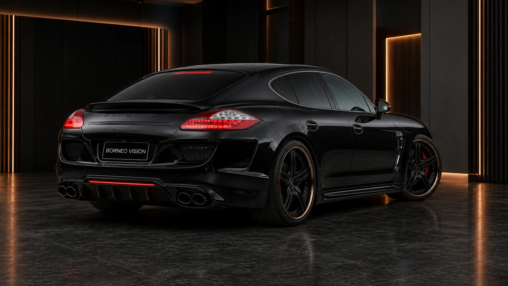 Sport Aero Black Edition 997 LED — Porsche Panamera 970 (2009–2014) — rear three-quarter