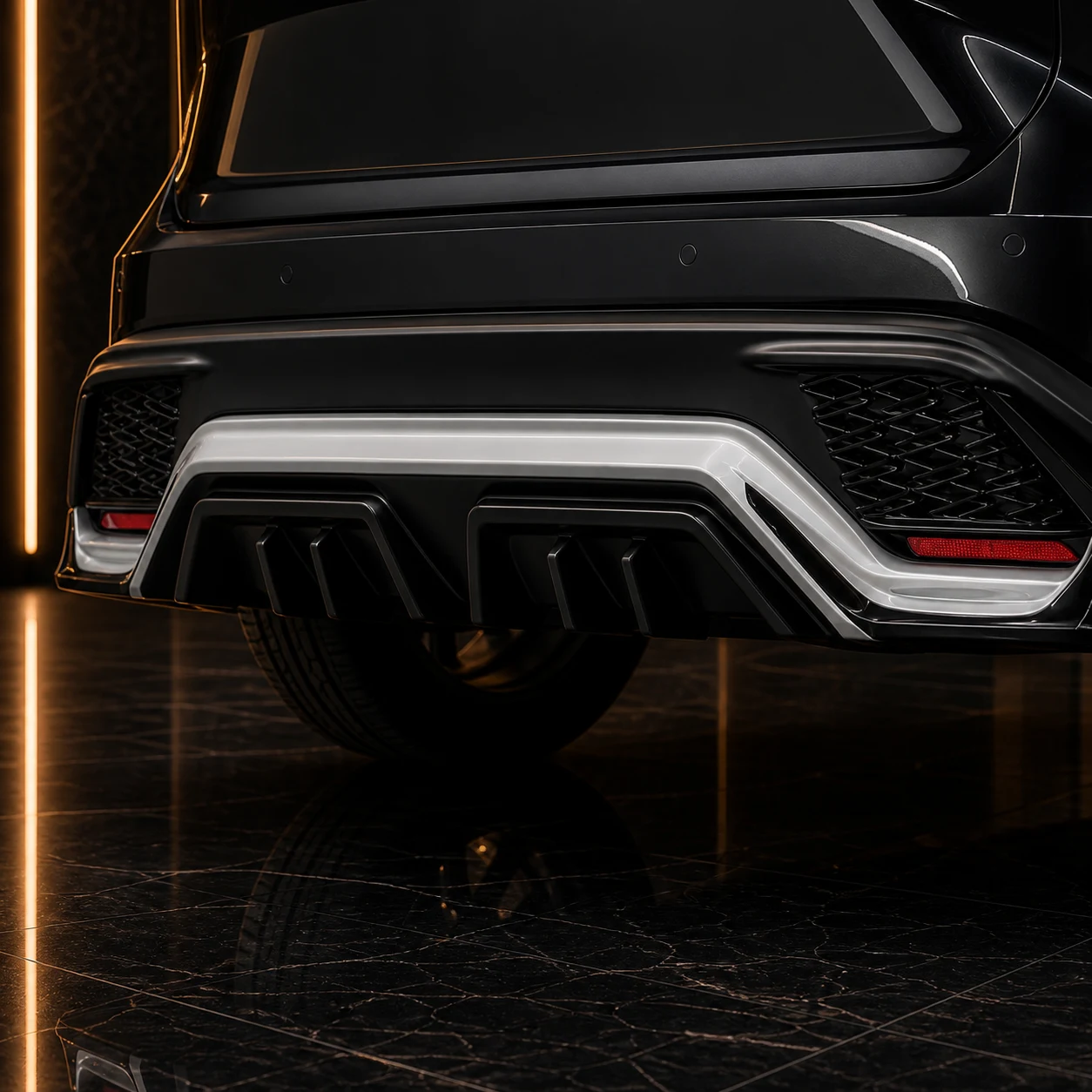 Lexus RX350/500h F SPORT Sport Aero design concept — rear skirt and diffuser detail