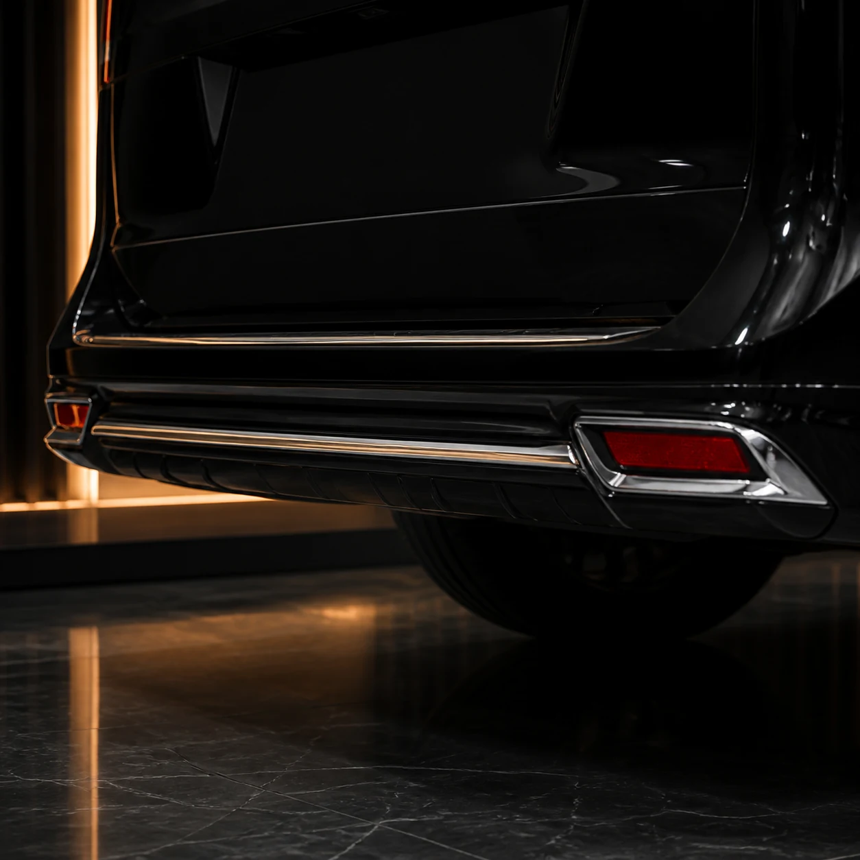 Regional-Restricted Sport Aero — Mercedes-Benz V-Class W447 Extra Long (2019–) — rear aero detail