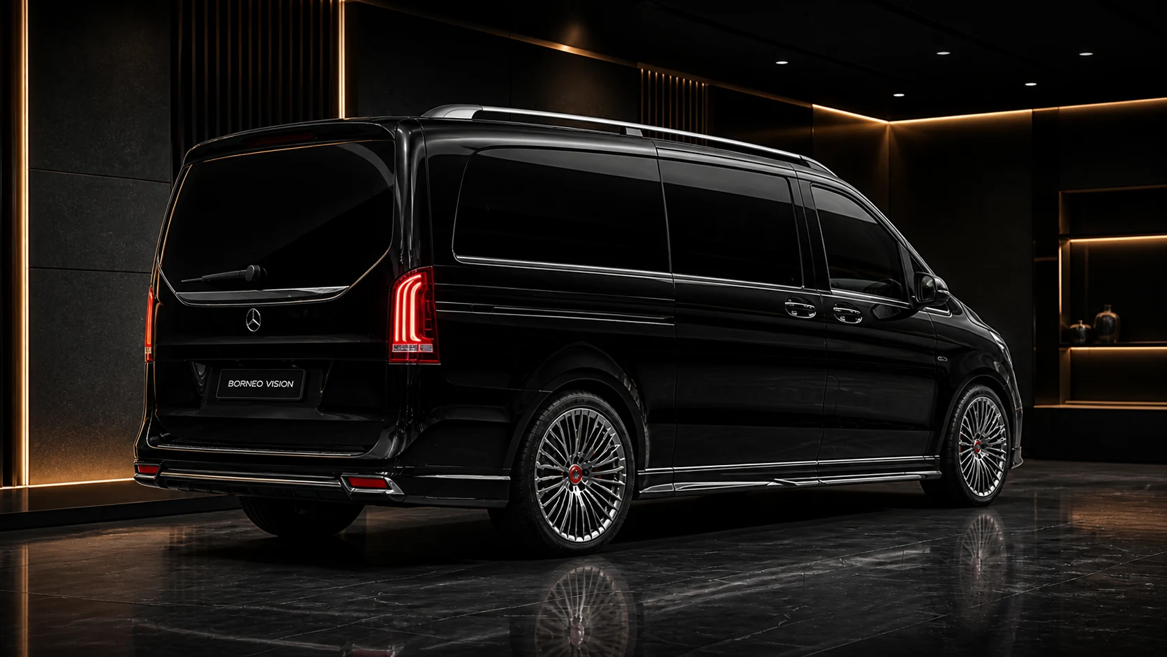 Regional-Restricted Sport Aero — Mercedes-Benz V-Class W447 Extra Long (2019–) — rear three-quarter