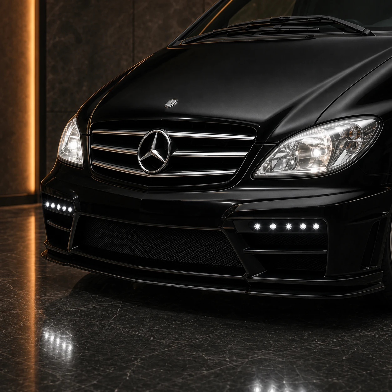 Sport Aero Black Edition — Mercedes-Benz V-Class/Viano W639 Short/Long (2003–2011) — front aero detail