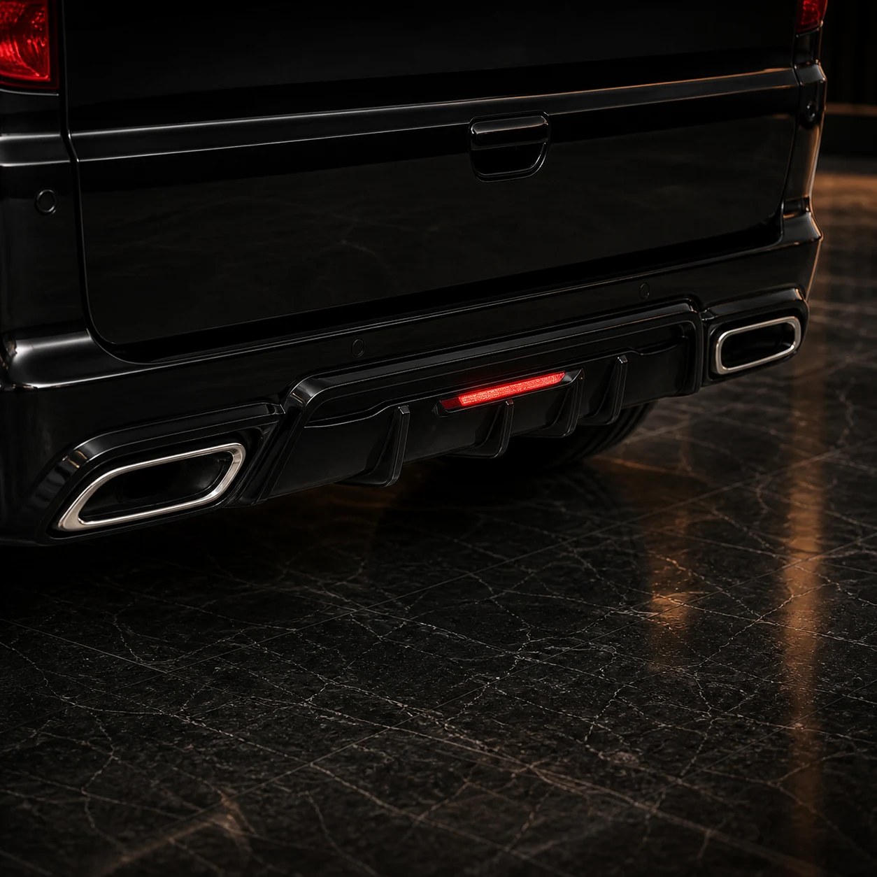 Sport Aero Black Edition — Mercedes-Benz V-Class/Viano W639 Short/Long (2003–2011) — rear aero detail